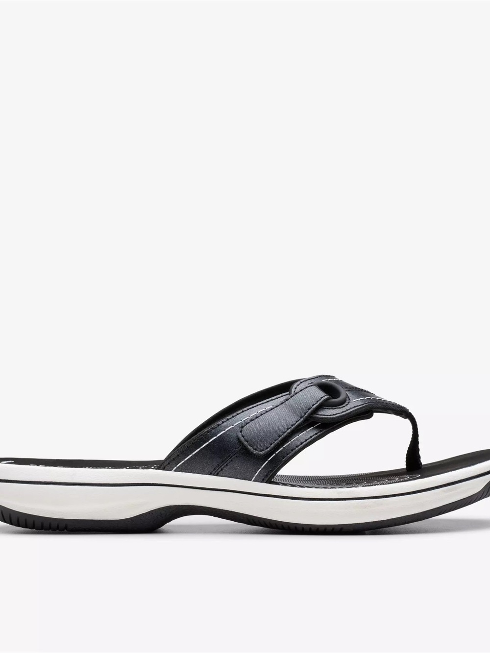 Cloudsteppers by Clarks Black and White Casual Thong Sandals